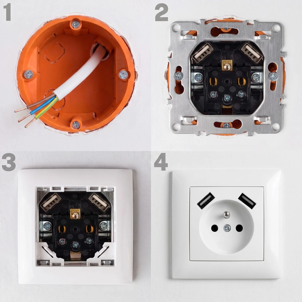 Toolight Viengubas Lizdas Su Įžeminimu + 2x Usb-a Oste Jnh003-g Baltas