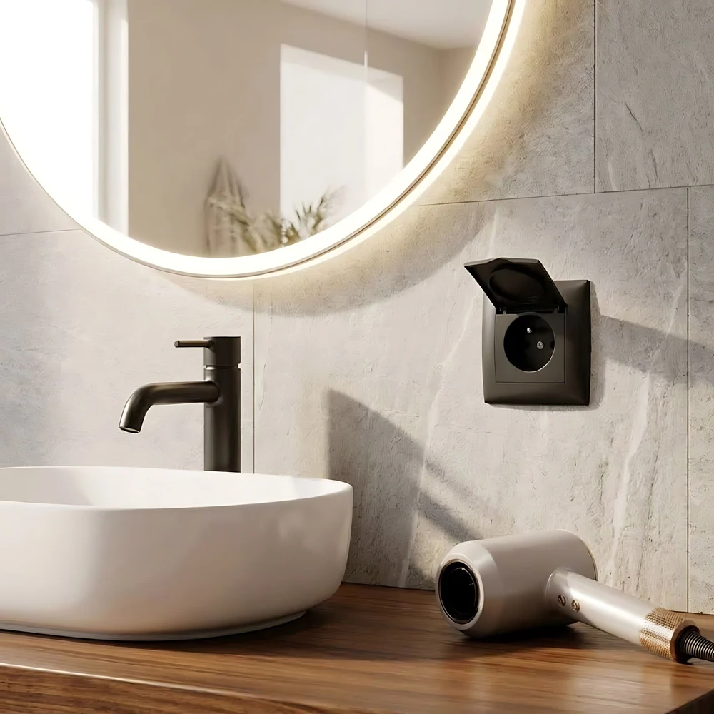 Toolight Viengubas Lizdas Su Įžeminimu Ir Dangteliu Oste Jnh005-g Juodas