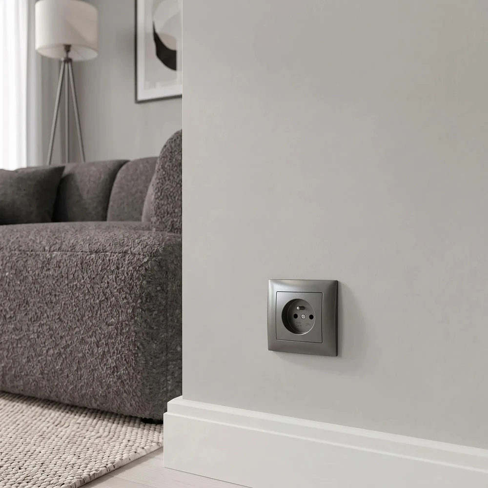 Toolight Viengubas Lizdas Su Įžeminimu Ir Rėmeliu Oste Jnh001-g Pilkas