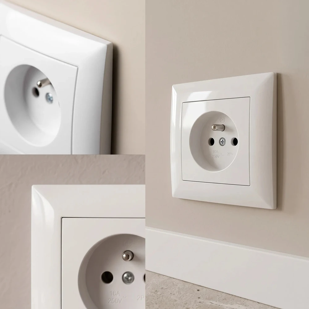 Toolight Viengubas Lizdas Su Įžeminimu Ir Rėmeliu Oste Jnh001-g Baltas