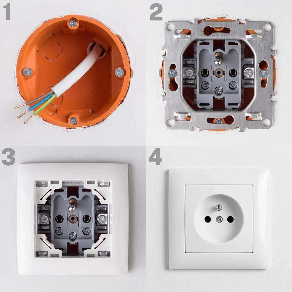 Toolight Viengubas Lizdas Su Įžeminimu Ir Rėmeliu Oste Jnh001-g Baltas