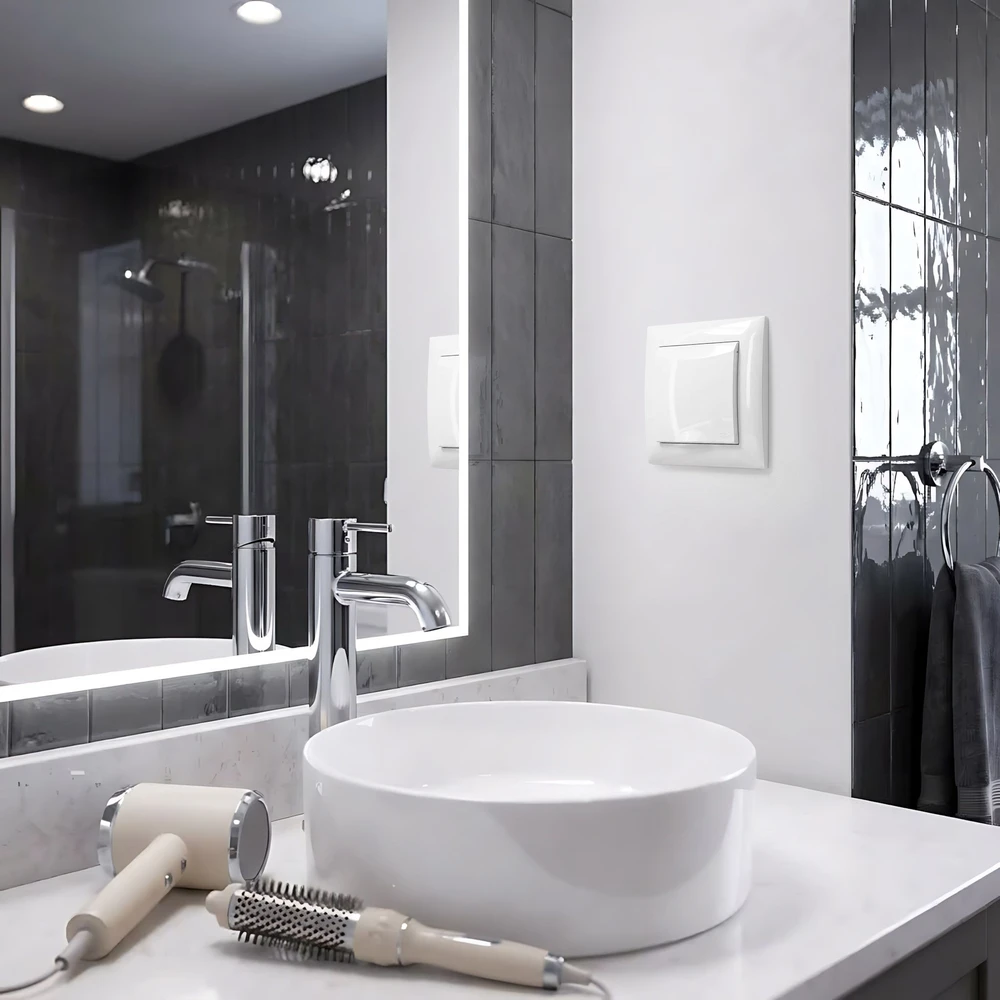 Toolight Viengubas Lizdas Su Įžeminimu Ir Dangteliu Oste Jnh005-g Baltas