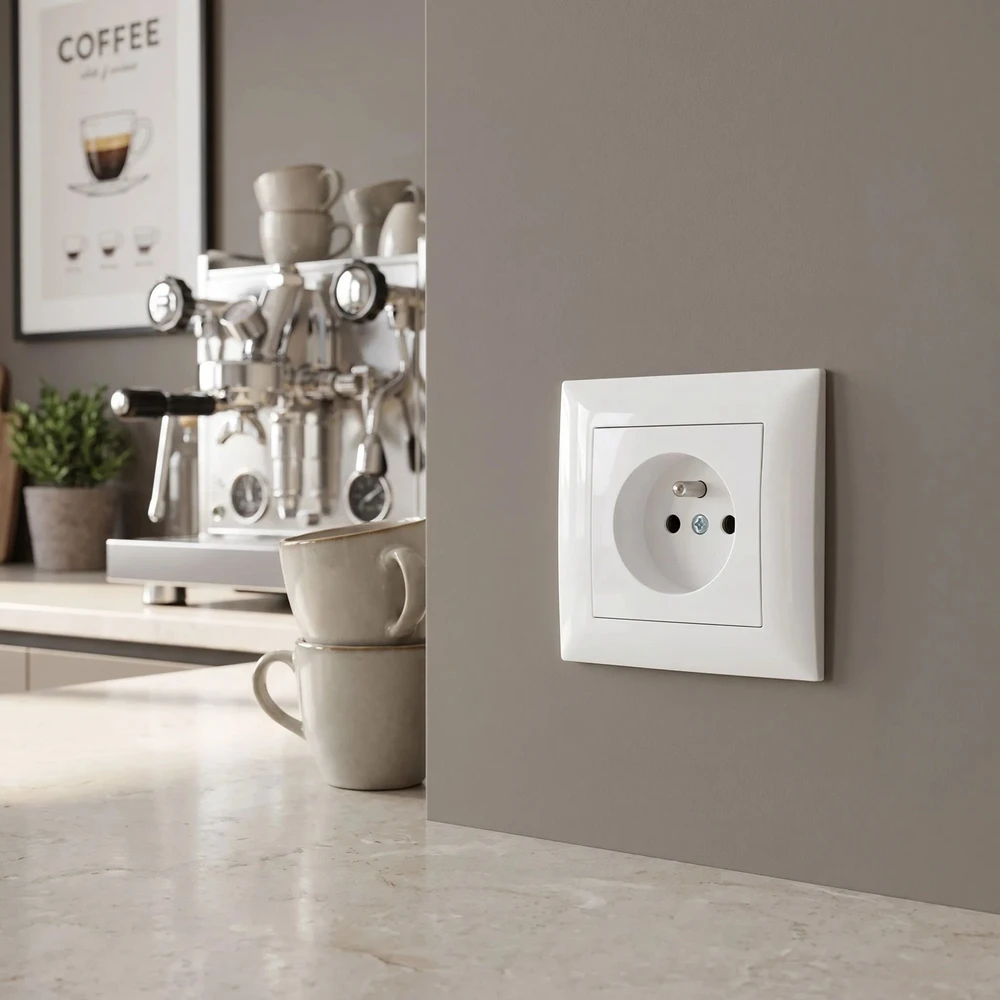 Toolight Viengubas Lizdas Su Įžeminimu Ir Rėmeliu Oste Jnh001-g Baltas