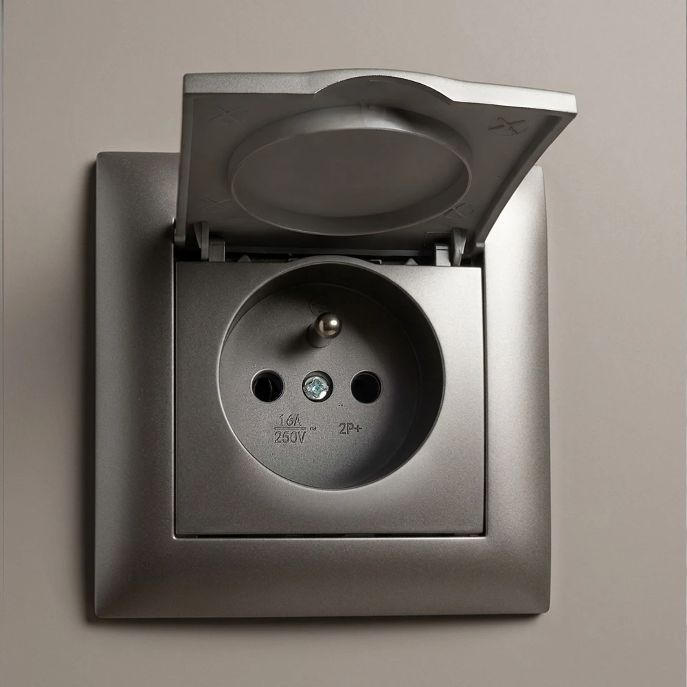 Toolight Viengubas Lizdas Su Įžeminimu Ir Dangteliu Oste Jnh005-g Pilkas