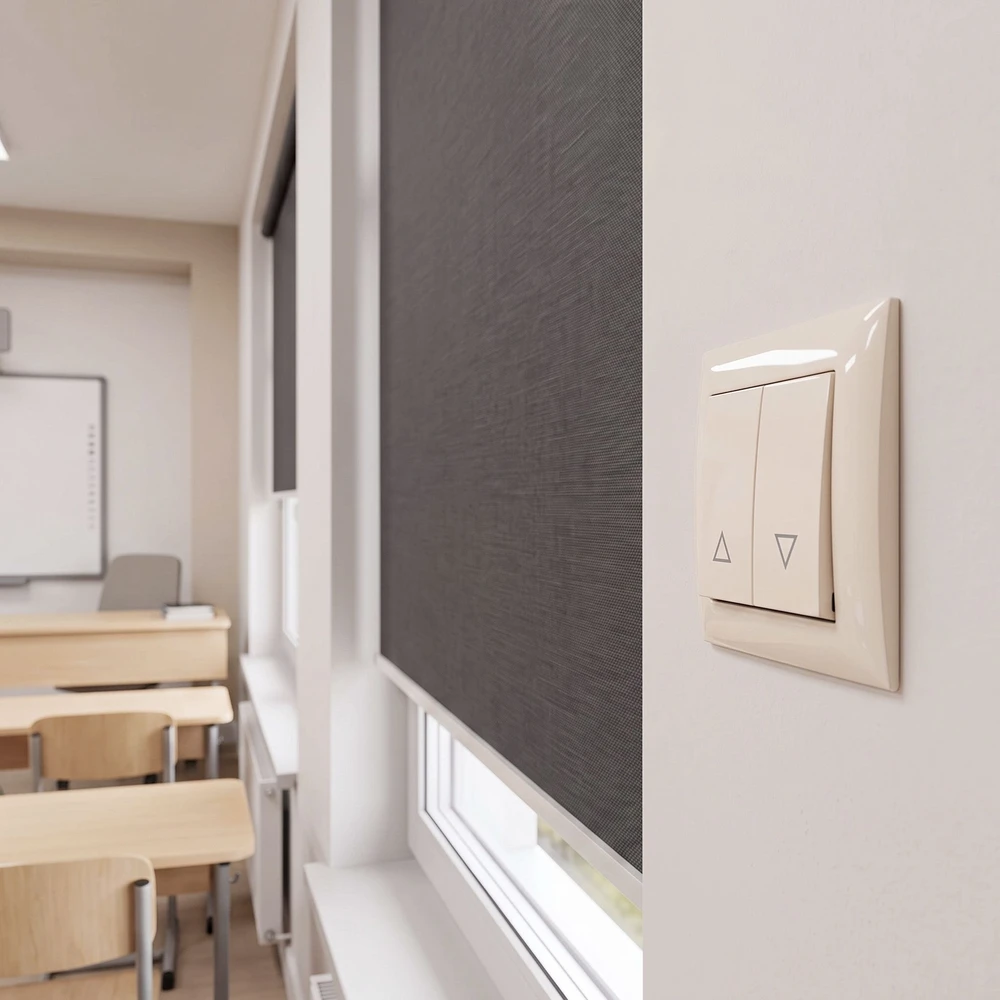 Toolight Žaliuzių Jungiklis Su Rėmeliu Oste Jnh009-w rusvai gelsvas