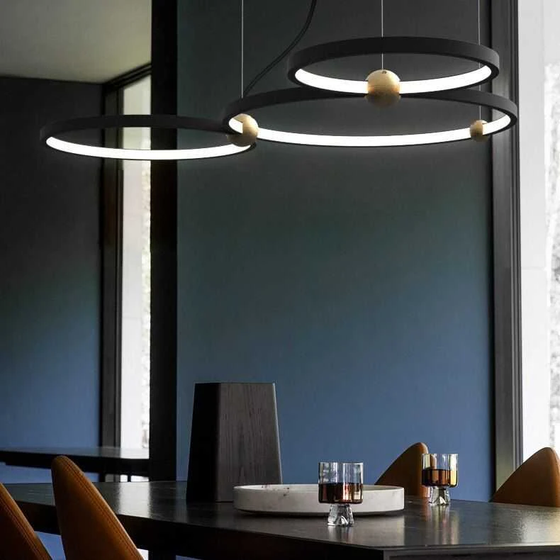 Pakabinamas šviestuvas Toolight Žiedas 3 LED lempa + nuotolinio valdymo pultas APP752-30-40-50 Juoda