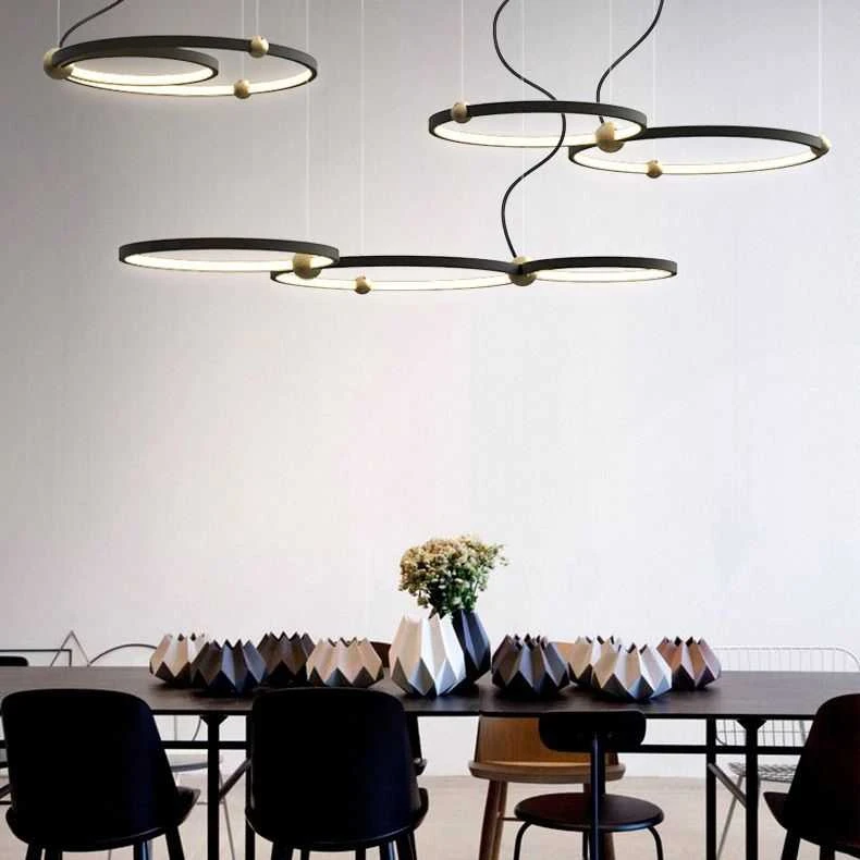 Pakabinamas šviestuvas Toolight Žiedas 3 LED lempa + nuotolinio valdymo pultas APP752-30-40-50 Juoda