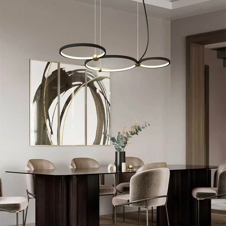 Pakabinamas šviestuvas Toolight Žiedas 3 LED lempa + nuotolinio valdymo pultas APP752-30-40-50 Juoda