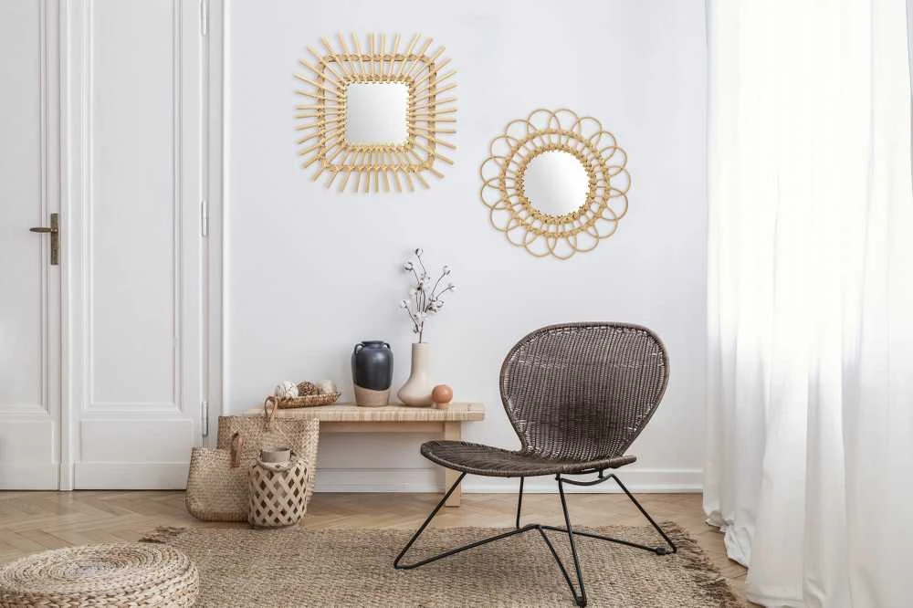Tutumi Boho sieninis veidrodis 45CM QDJ071