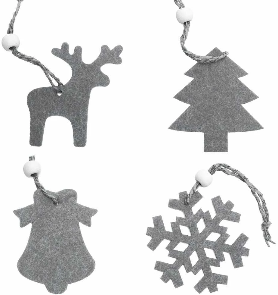Tutumi Eglutės pakabų rinkinys 4vnt pilki
