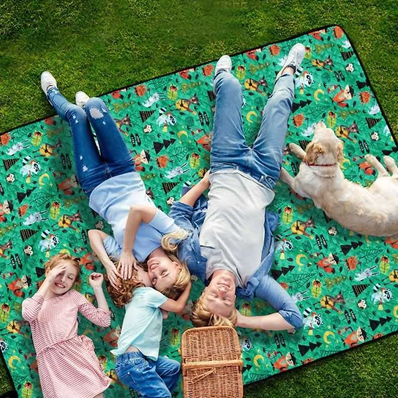 Tutumi Pikniko antklodės grotelės pilkos spalvos