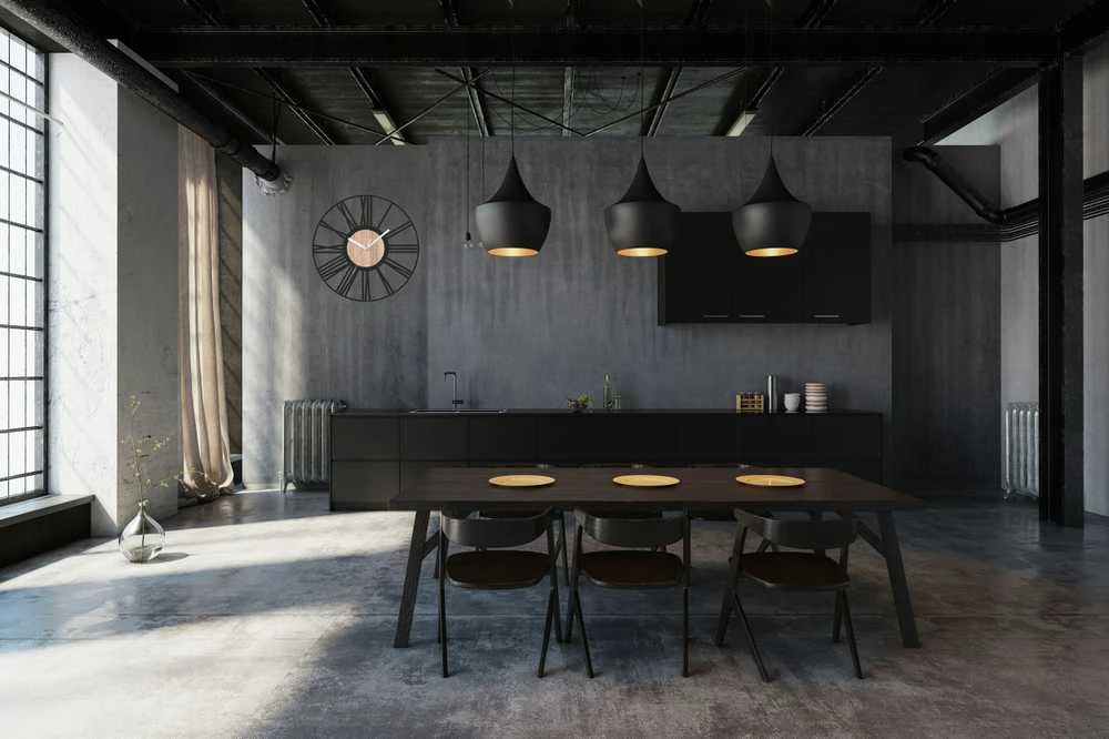 Tutumi Sieninis laikrodis Loft Round 35 cm Metal/Wood MC70902