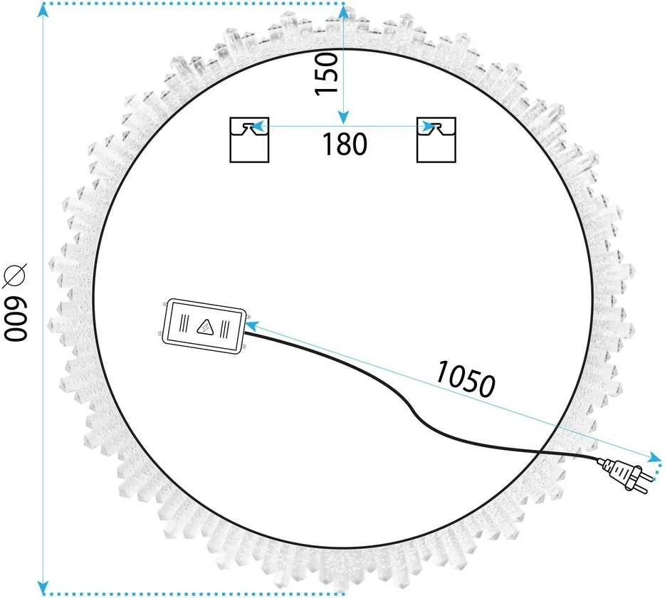 Tutumi Veidrodis LED 60cm YH-3564