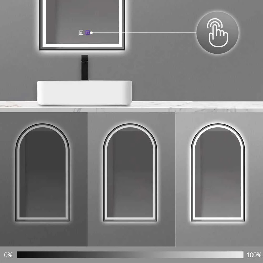 Tutumi Veidrodis LED 60x100cm DASH Juodas