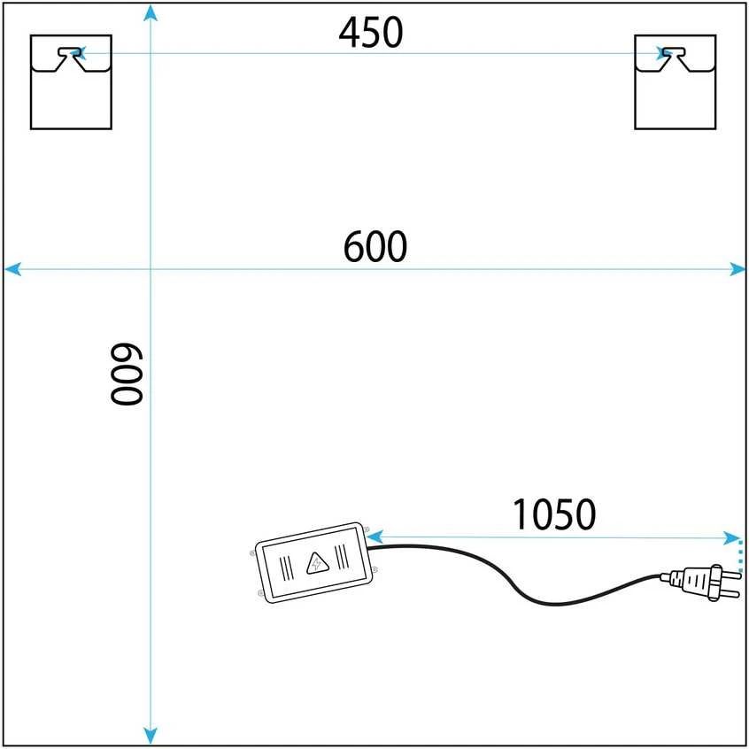 Tutumi Veidrodis LED 60x60 YH-BL-12