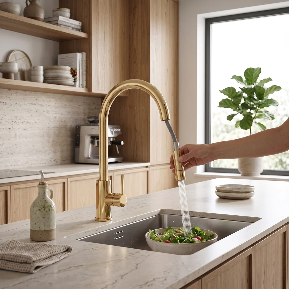 Virtuvės Maišytuvo Oro Išleidimo Anga Su Aeratoriumi Rea Fresh Gold