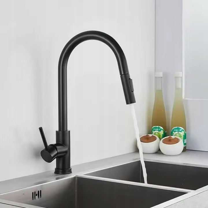 Virtuvės maišytuvo oro išleidimo anga su aeratoriumi REA Fresh Juodas