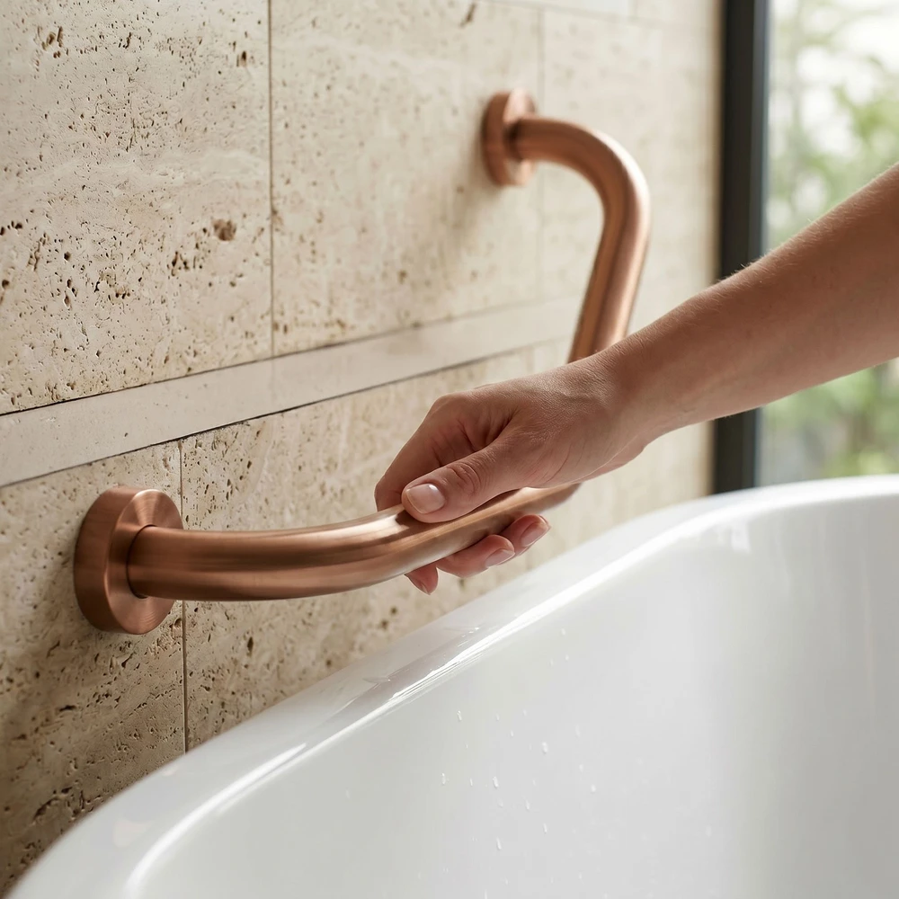 rea Vonios kampinė rankena BRUSH COPPER