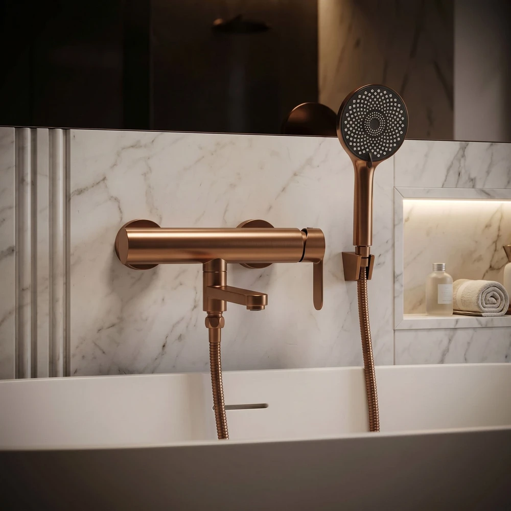 Vonios maišytuvas Rea Arcos Brushed Copper