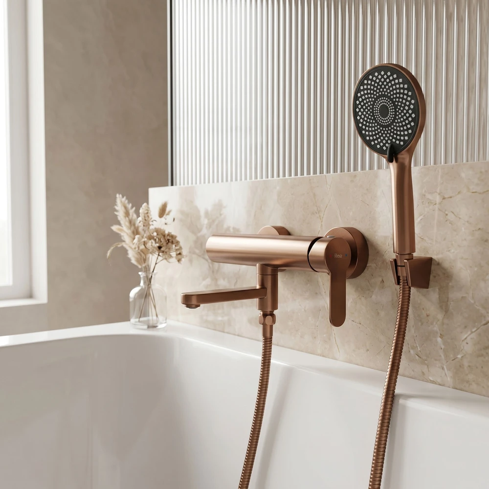 Vonios maišytuvas Rea Arcos Brushed Copper