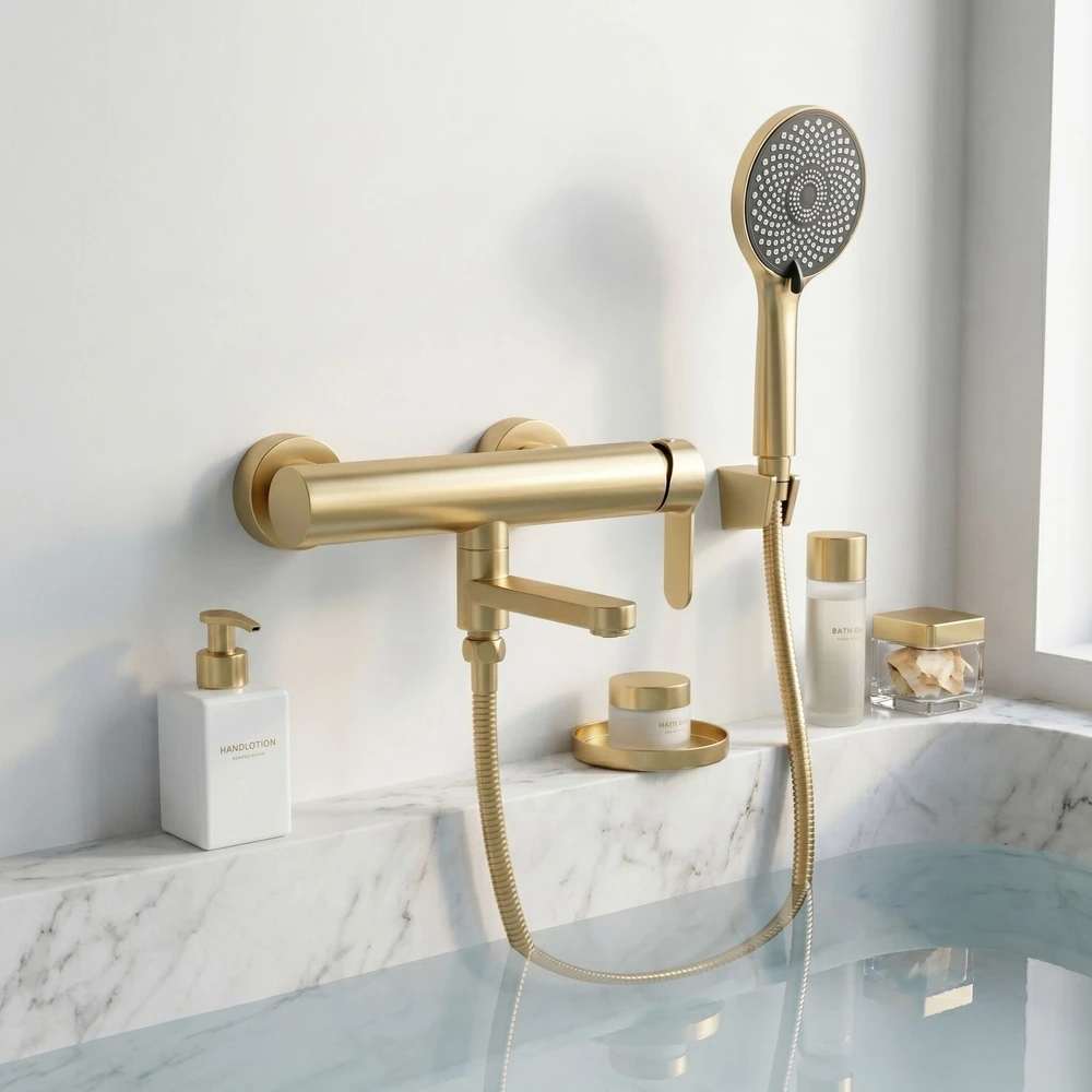 Vonios maišytuvas Rea Arcos Brushed Gold
