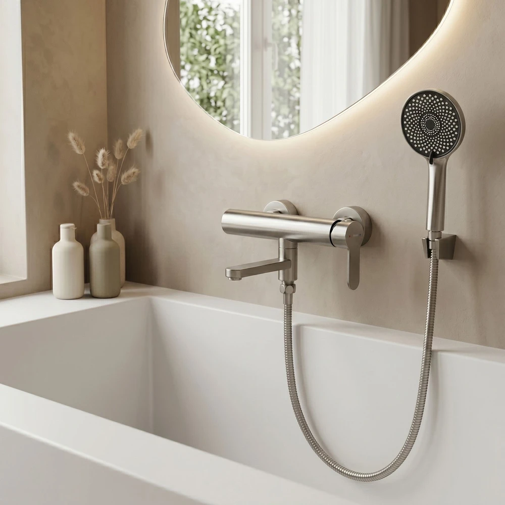 Vonios maišytuvas Rea Arcos Brushed Nickel