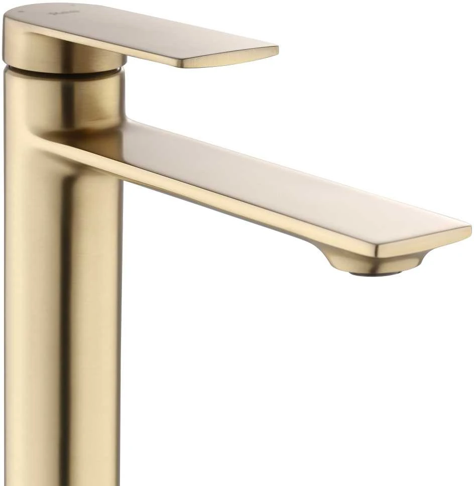 Žemas praustuvo maišytuvas REA STORM GOLD BRUSH High