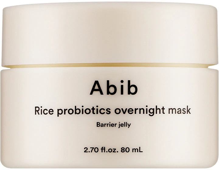 Abib Rice Probiotics Overnight Mask Barrier Jelly Face Mask naktinė gelinė veido kaukė su probiotikais, 80 ml