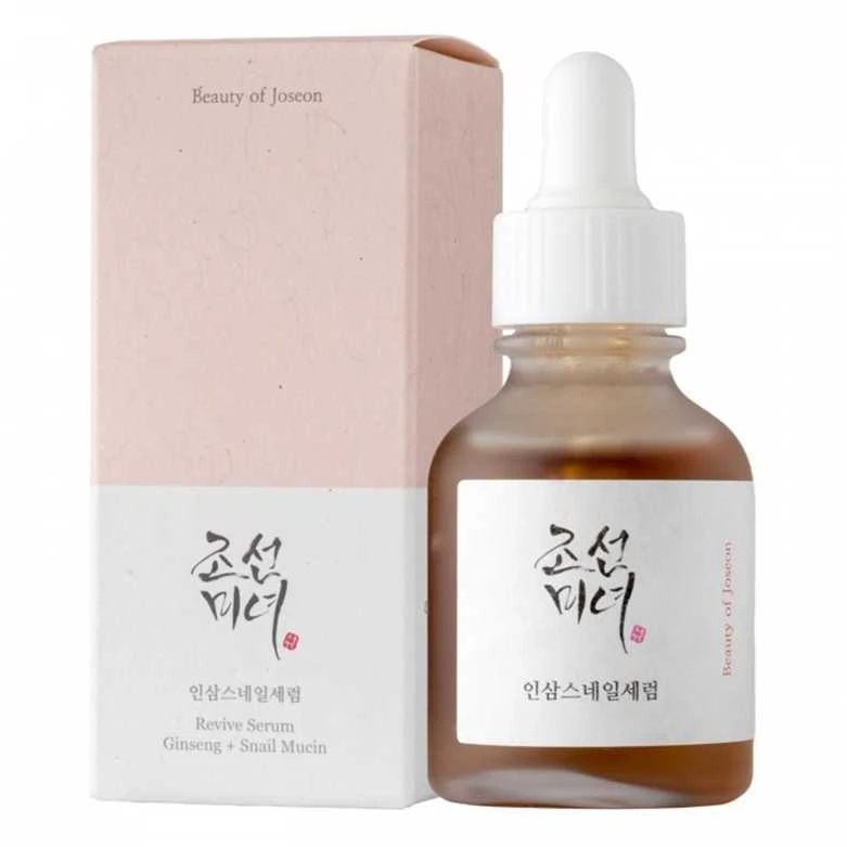 Beauty of Joseon Ginseng + Snail Mucin Revive Serum atkuriantis serumas veidui su ženšeniu ir sraigių mucinu, 30 ml