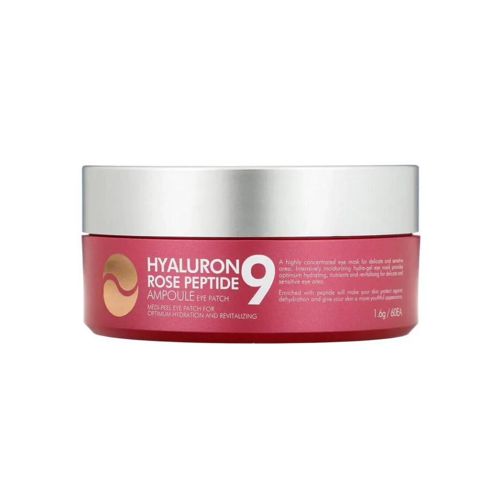 MEDI-PEEL Hyaluron Rose Peptide 9 Ampoule Eye Patch paakių pagalvėlės, 60 vnt.
