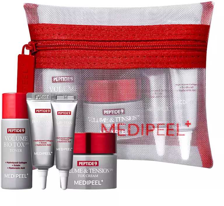 MEDI-PEEL Peptide 9 Volume Bio Tox Bandomasis rinkinys (tonikas 20 ml + serumas 10 ml + paakių kremas 4 ml + kremas 10 ml)