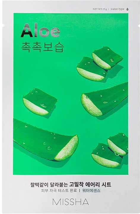 Missha Airy Fit Sheet Mask [Aloe] lakštinė veido kaukė, 19 ml