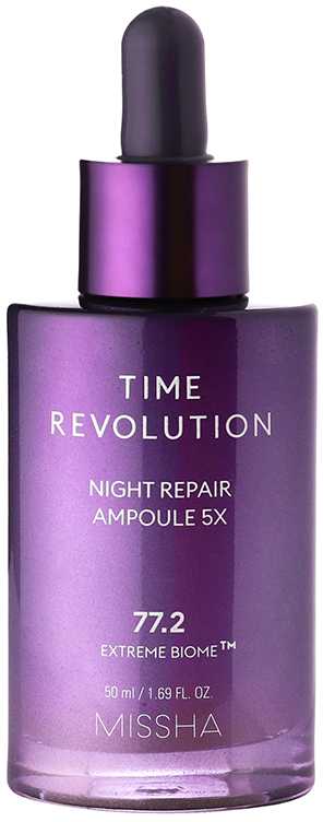 Missha Time Revolution Night Repair Ampule 5x naktinis atkuriantis serumas veidui, 50 ml