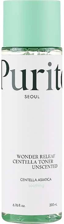 Purito Seoul Wonder Releaf Centella Raminamasis Tonikas Be Kvapiųjų Medžiagų, 200 ml