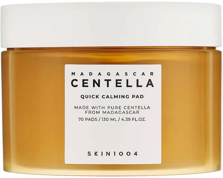 SKIN1004 Madagascar Centella Quick Calming Pad raminantys veido padeliai su azijine centele, 130 ml