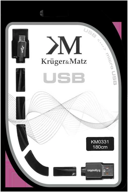 Kruger & Matz USB - micro USB kabelis 1.8m