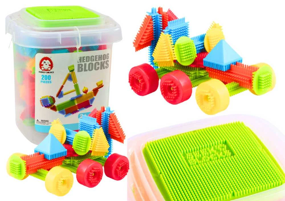 Lean Toys 200 dalių spalvotų kaladėlių rinkinys su dėže