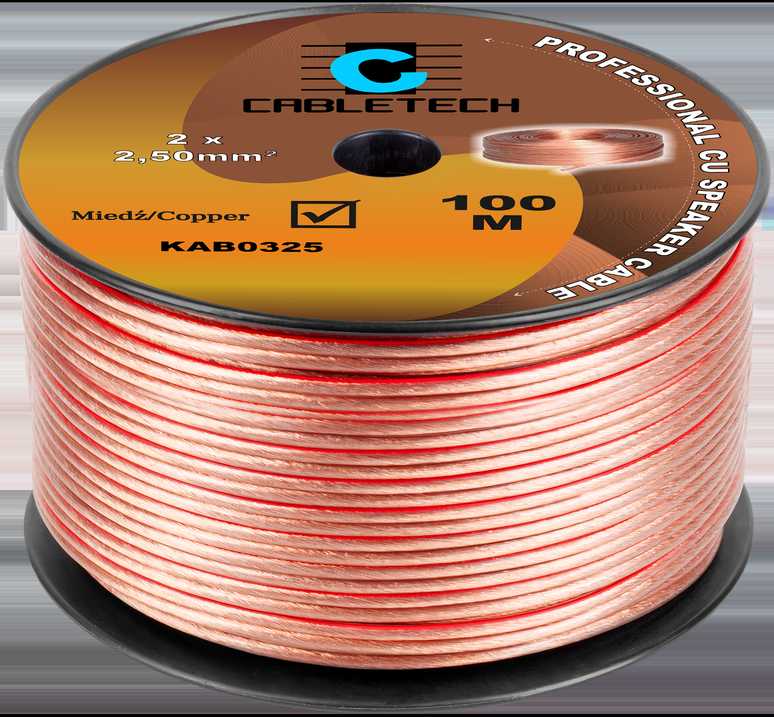 Cabletech Kolonėlių kabelis 2.5mm 1m