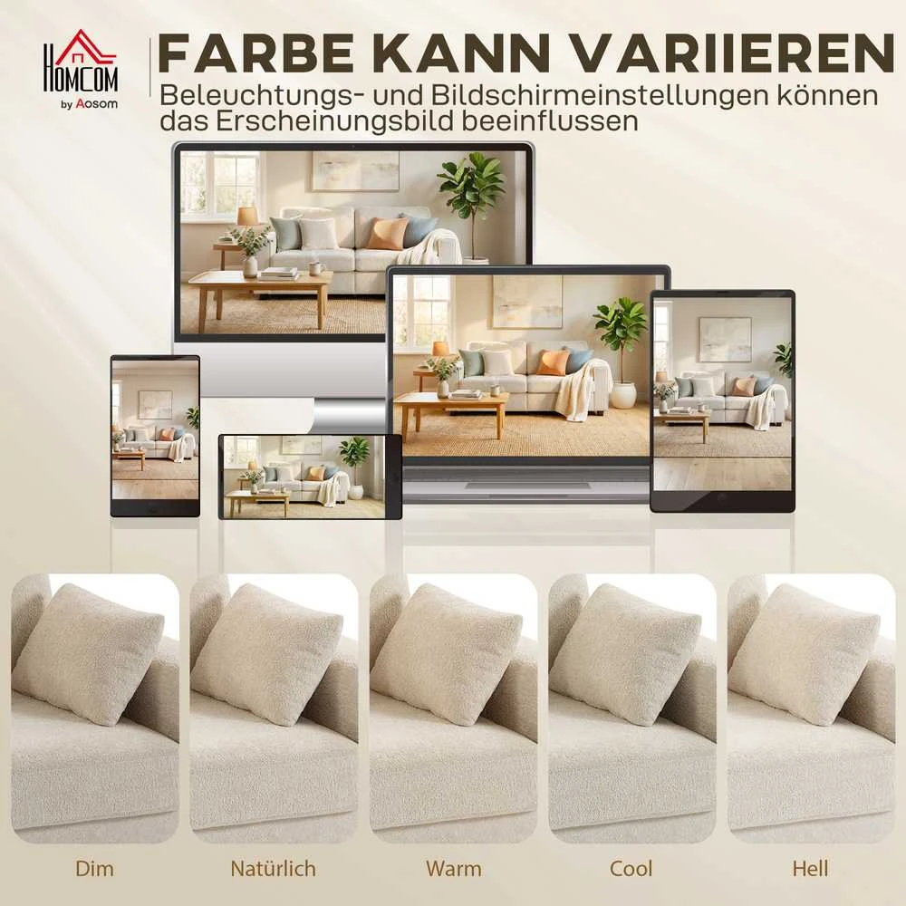 3 vietų sofa smėlio spalvos