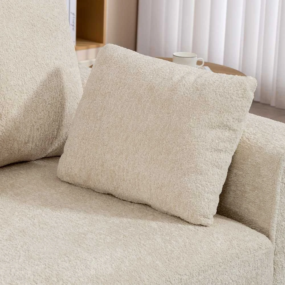 3 vietų sofa smėlio spalvos