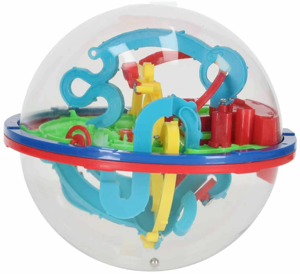 Dėlionė Ikonka 3D labirinto kamuolys, 100 lygių, įvairių spalvų, Ø 12 cm