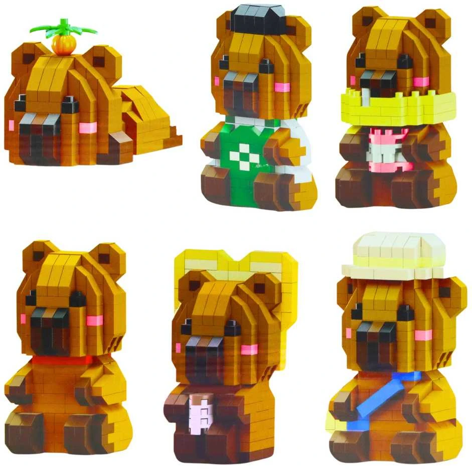 Lean Toys 3D Statulėlė iš kaladėlių Kapibara 204-263 vnt.