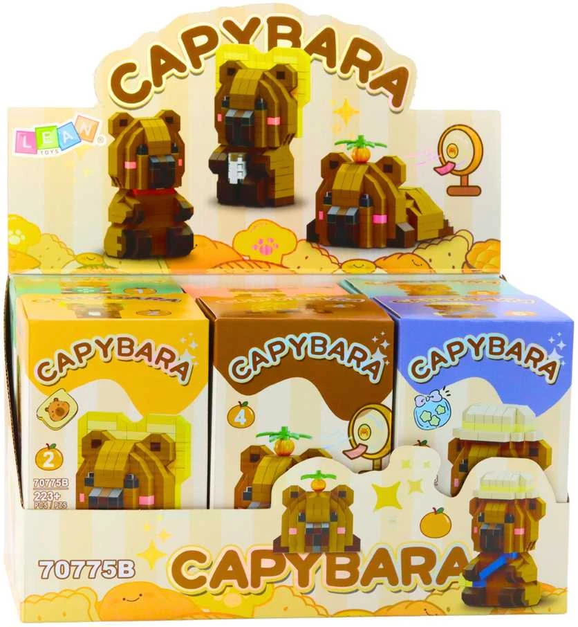 Lean Toys 3D Statulėlė iš kaladėlių Kapibara 204-263 vnt.