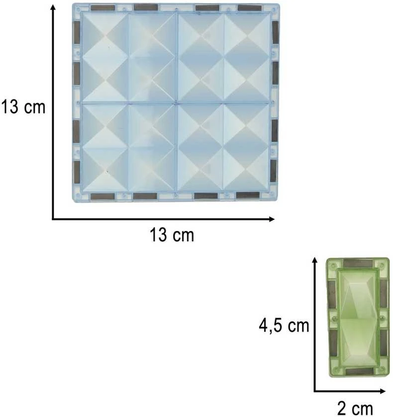 Ikonka 3D magnetinės konstrukcinės kaladėlės šviečiantis gyvūnų parkas 124 el.
