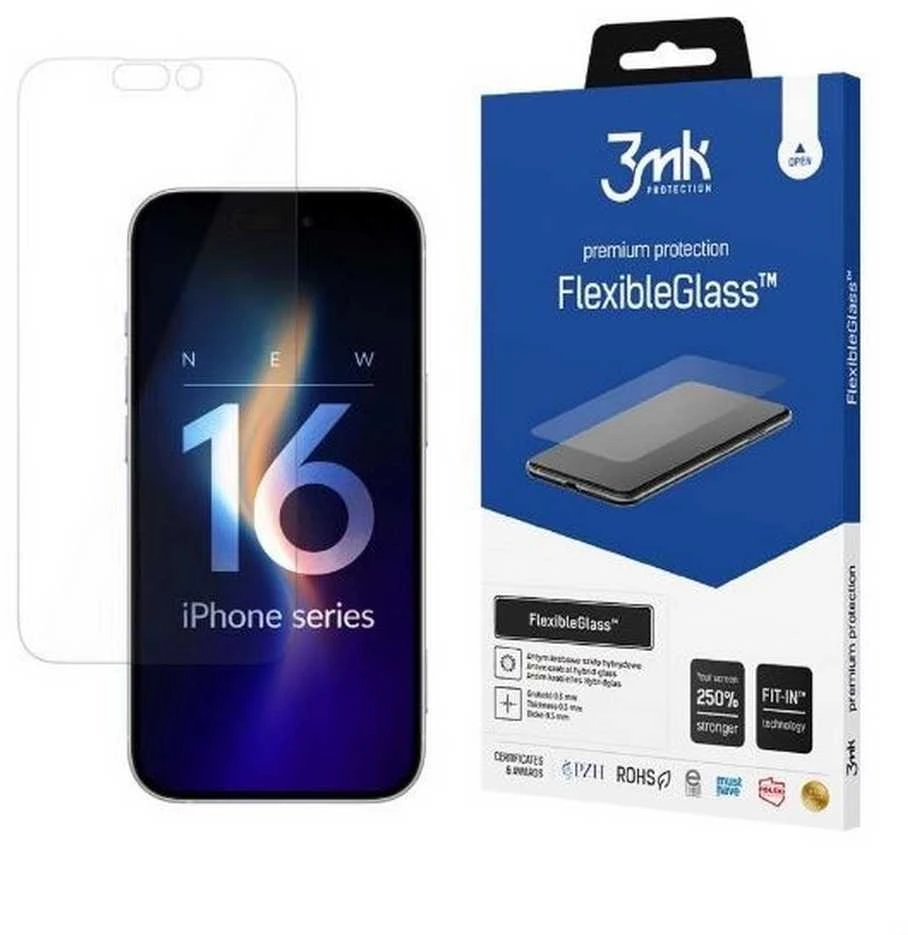 3MK FlexibleGlass Apple iPhone 16 Plus 6.7" hibridinis stiklas