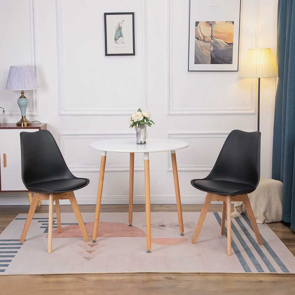 4-ių kėdžių komplektas ModernHome, juodas