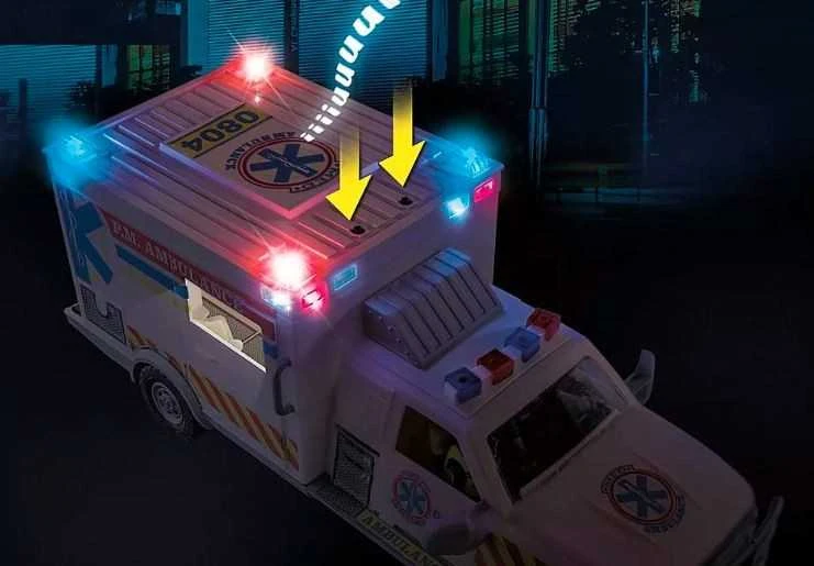 PLAYMOBIL Greitosios pagalbos automobilis su šviesomis ir garsais 70936
