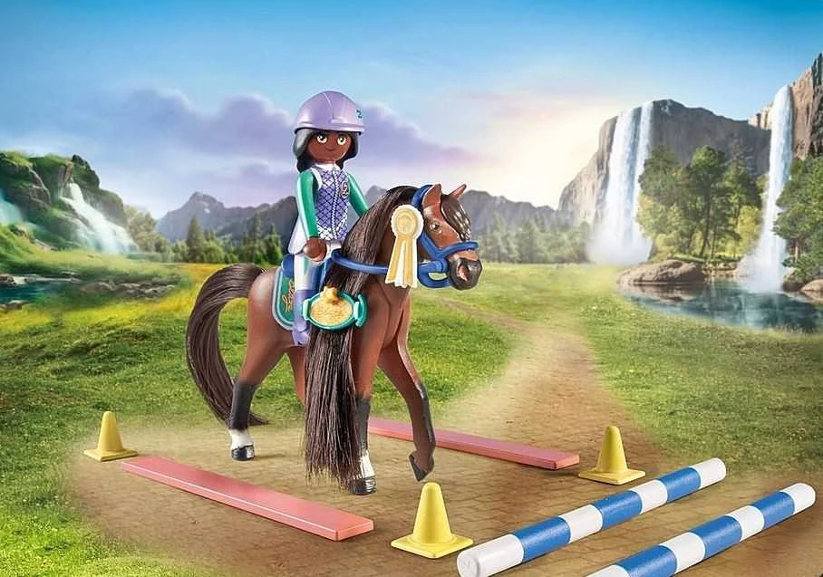 PLAYMOBIL WORLD OF HORSES Konkūro arena su Zoe ir Blaze 71355