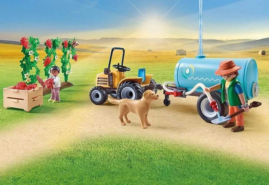 Playmobil Country 71442 Traktorius su priekaba ir vandens baku
