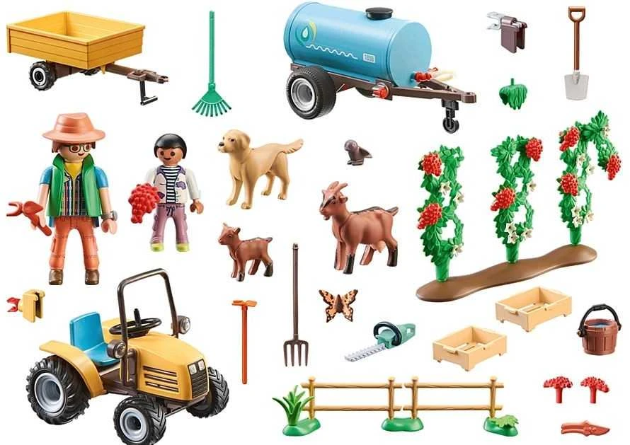 Playmobil Country 71442 Traktorius su priekaba ir vandens baku